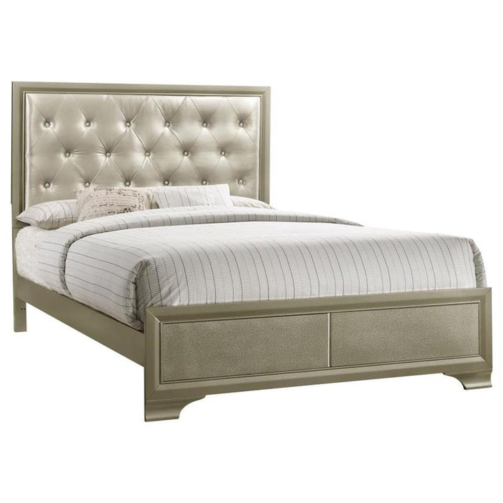 Beaumont Bedroom Set Metallic Champagne (205291KE-S4)