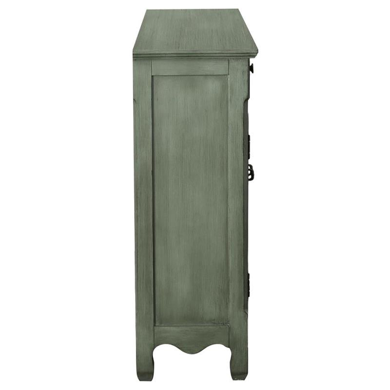 Madeline 3-door Accent Cabinet Antique Green (950357)