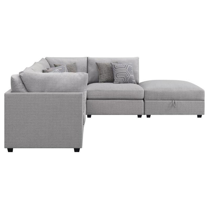 Cambria 5-piece Upholstered Modular Sectional Grey (551511-S5B)