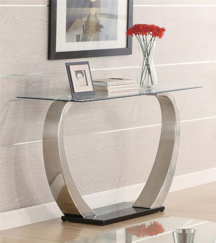 Pruitt Rectangular Sofa Table Satin (701239)