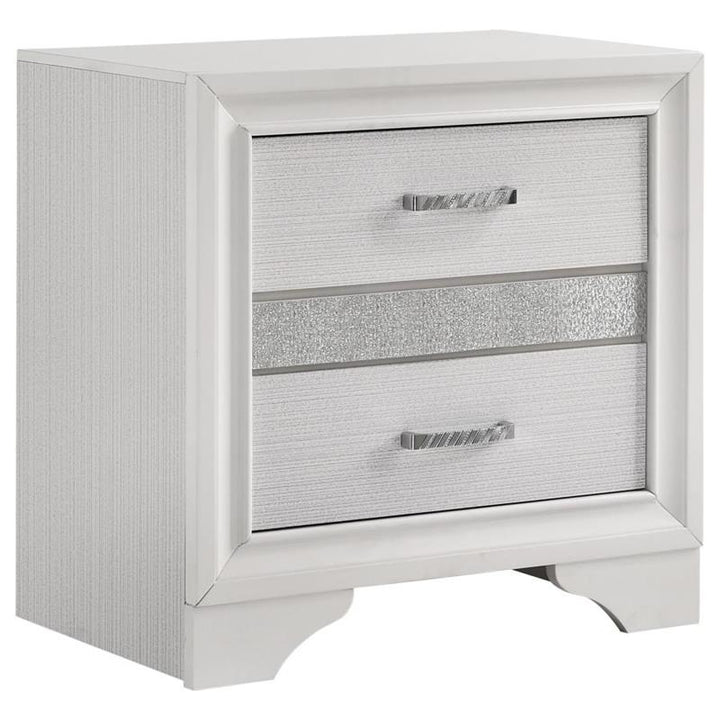 Miranda 2-drawer Nightstand Tray White (205112)