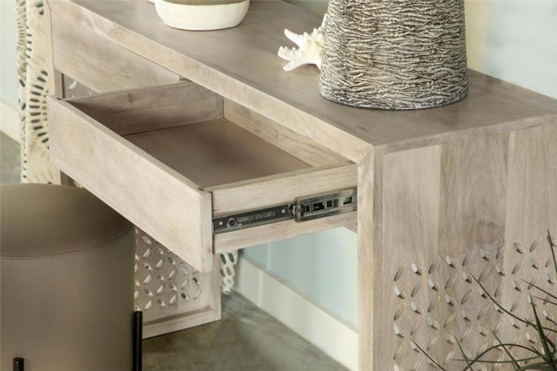 Rickman Rectangular 2-drawer Console Table White Washed (959543)