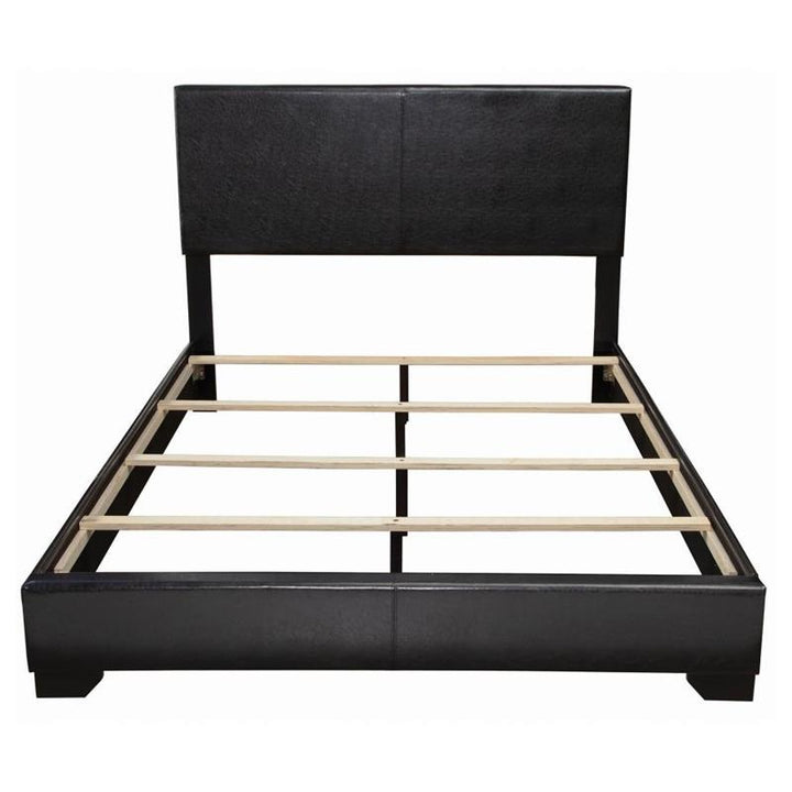 Conner California King Upholstered Panel Bed Black (300260KW)