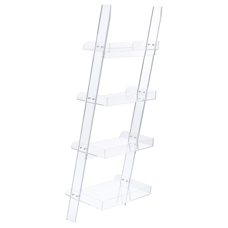 Amaturo 4-shelf Ladder Bookcase Clear (801553)