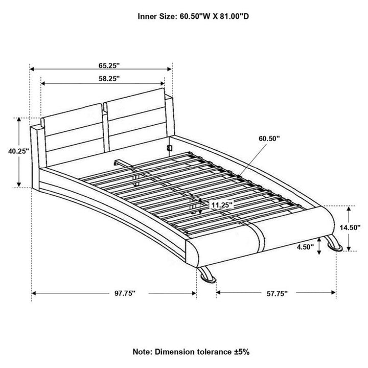 Jeremaine Queen Upholstered Bed White (300345Q)