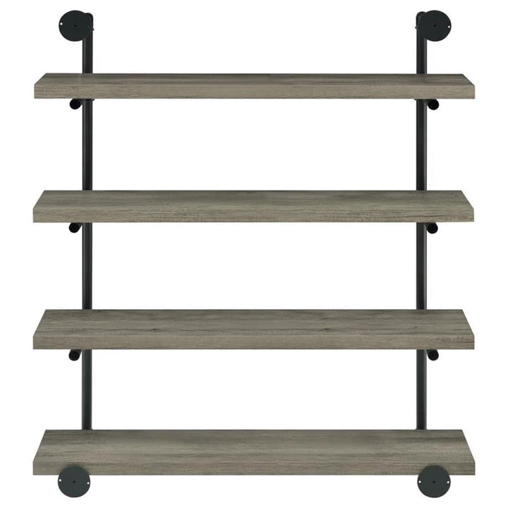 Elmcrest 40-inch Wall Shelf Black and Grey Driftwood (804427)