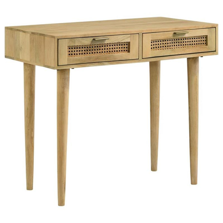 Zamora Rectangular 2-drawer Accent Writing Desk Natural (959575)