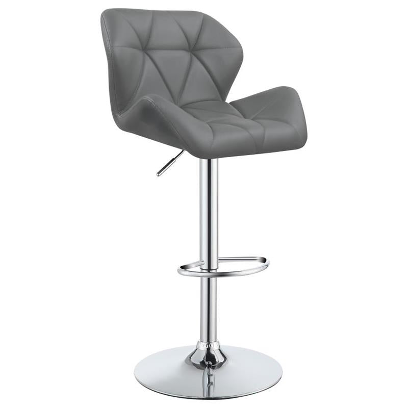 Berrington Adjustable Bar Stools Chrome and Grey (Set of 2) (100426)