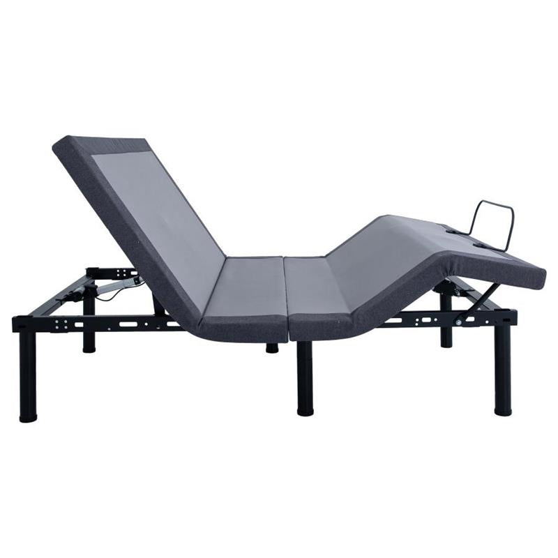 Negan Full Adjustable Bed Base Grey and Black (350132F)
