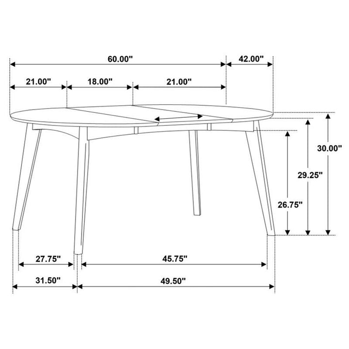 Jedda 5-piece Dining Room Set Dark Walnut and Black (105361-S5)