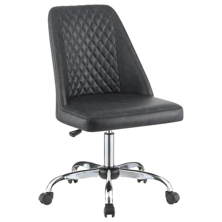 Althea Upholstered Tufted Back Office Chair Grey and Chrome (881196)