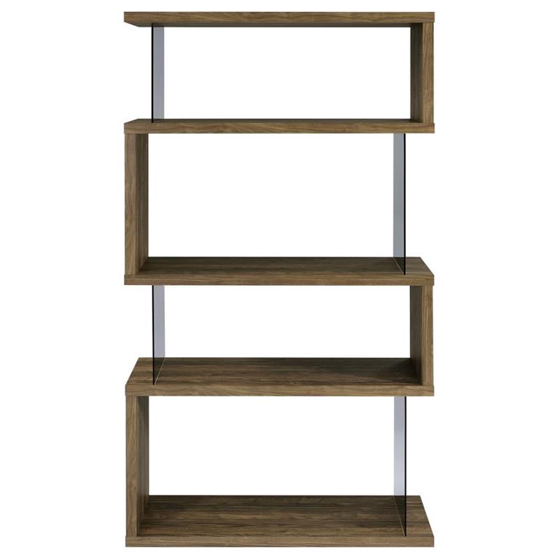 Emelle 4-shelf Bookcase with Glass Panels (802339)