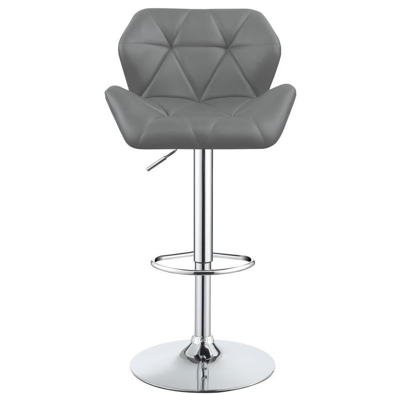 Berrington Adjustable Bar Stools Chrome and Grey (Set of 2) (100426)