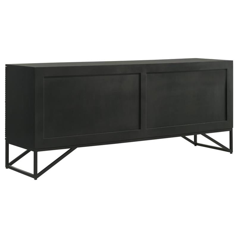 Riddell 4-door Accent Cabinet Black (959631)