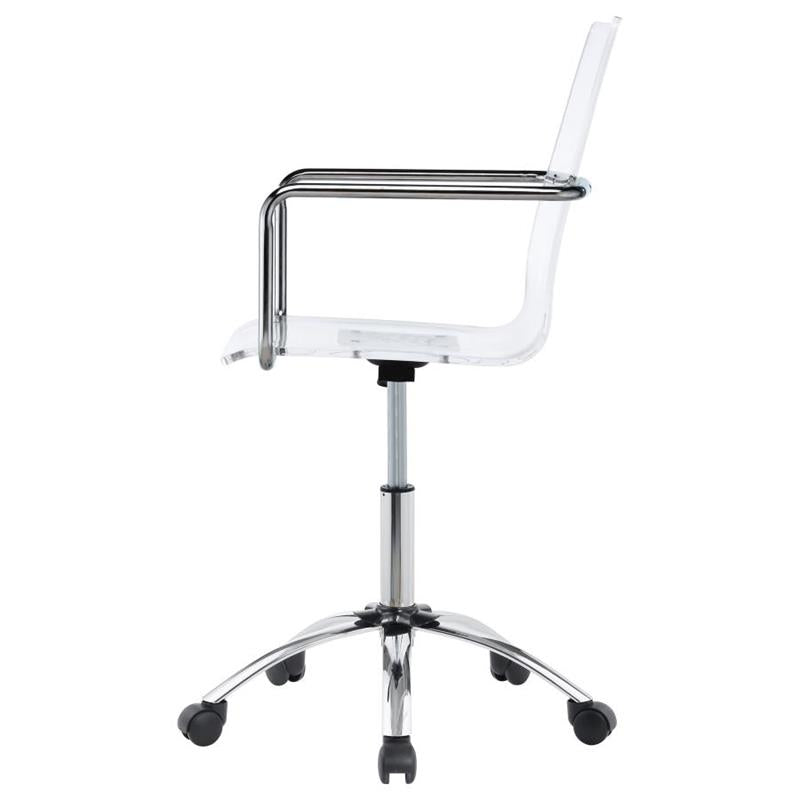 Amaturo Office Chair with Casters Clear and Chrome (801436)