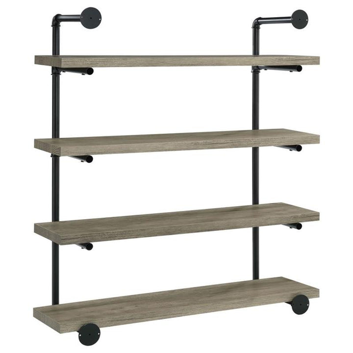 Elmcrest 40-inch Wall Shelf Black and Grey Driftwood (804427)