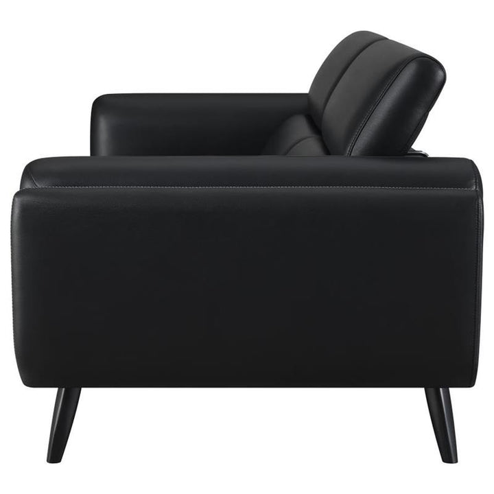 Shania Track Arms Sofa with Tapered Legs Black (509921)