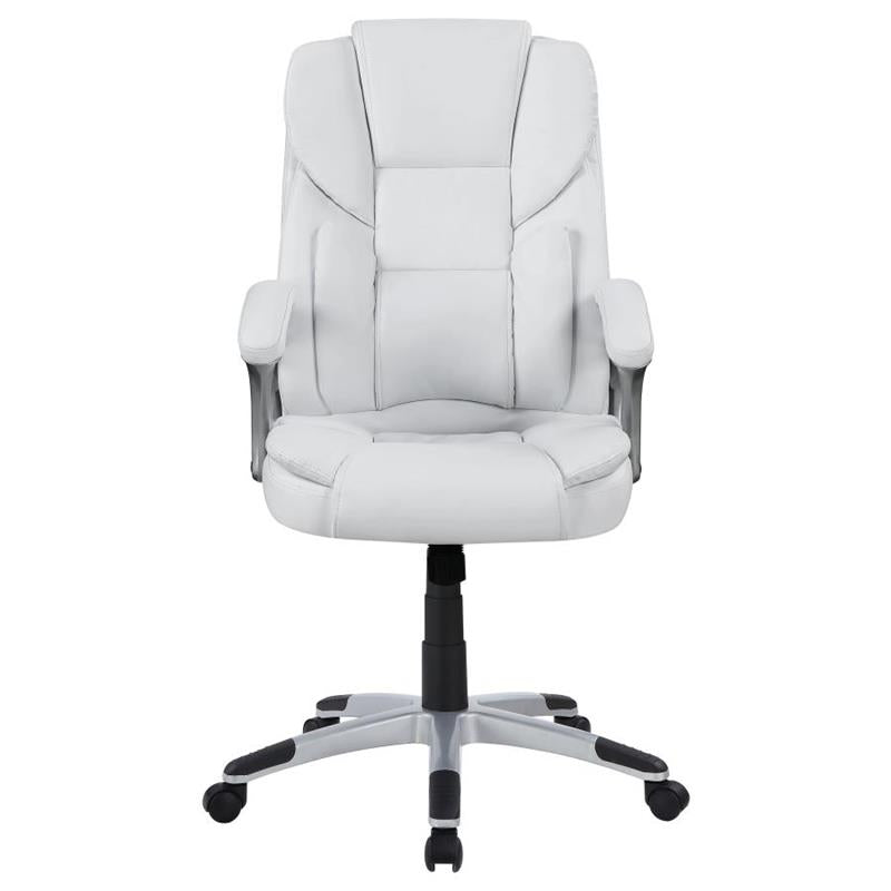 Kaffir Adjustable Height Office Chair White and Silver (801140)