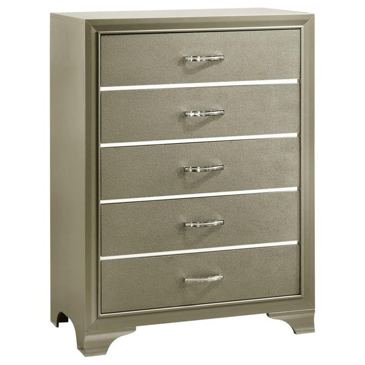 Beaumont 5-drawer Rectangular Chest Champagne (205295)