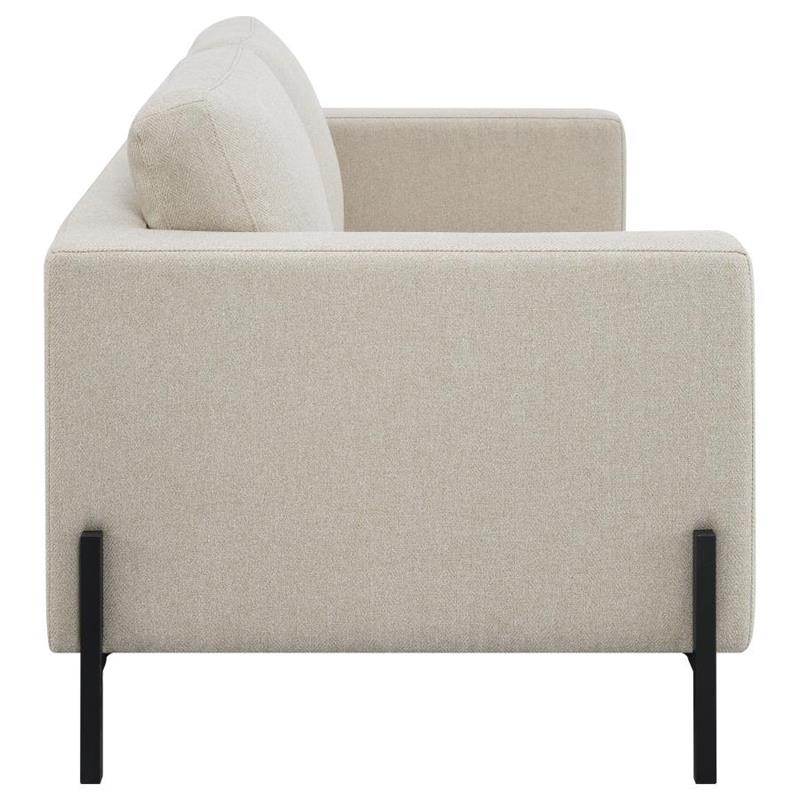 Tilly Upholstered Track Arms Loveseat Oatmeal (509902)