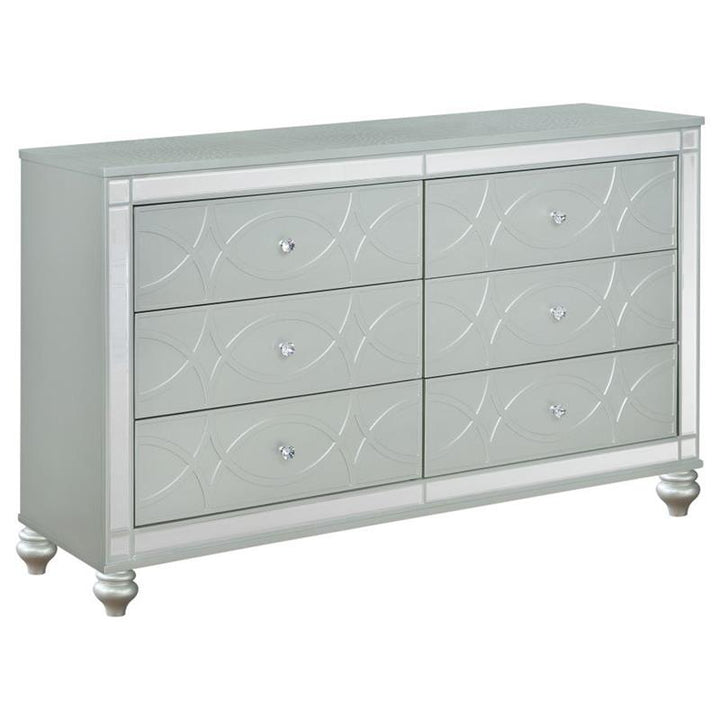 Gunnison 6-drawer Dresser Silver Metallic (223213)