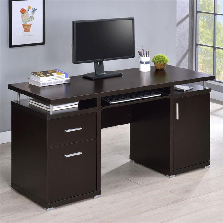 Tracy 2-drawer Computer Desk Cappuccino (800107)