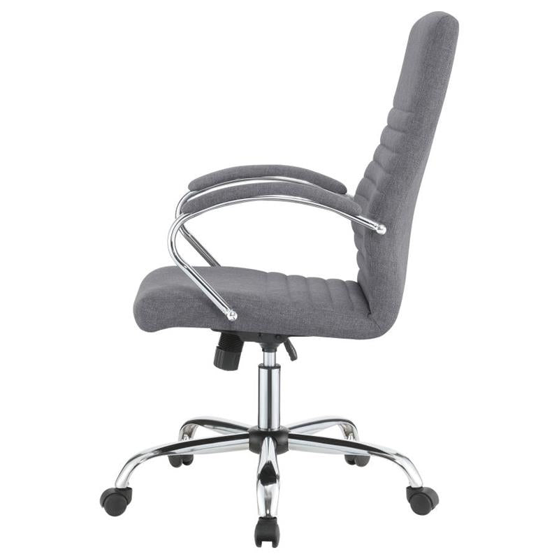 Abisko Upholstered Office Chair with Casters Grey and Chrome (881217)