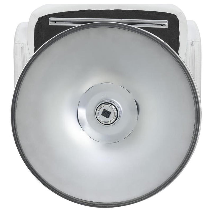 Brandi Adjustable Bar Stool Chrome and White (102557)