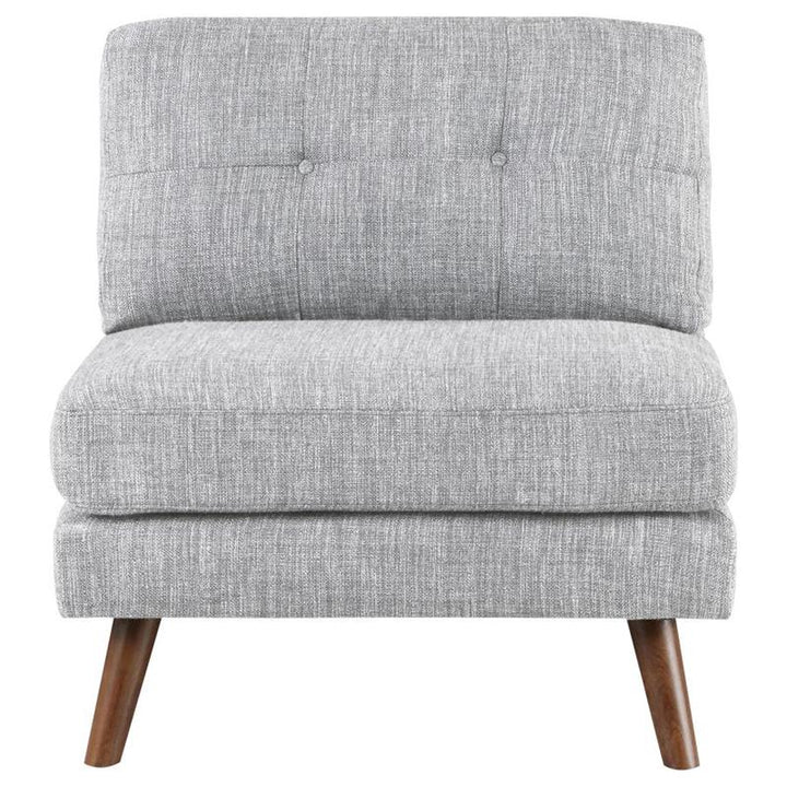 Churchill Button Tufted Armless Chair Grey (551302)