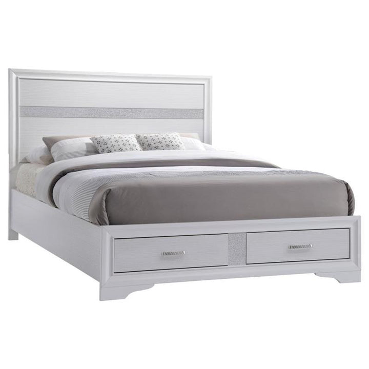 Miranda Queen 2-drawer Storage Bed White (205111Q)