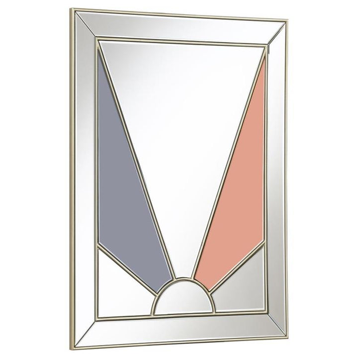 Calixte Rectangular Wall Mirror Champagne and Grey (962909)