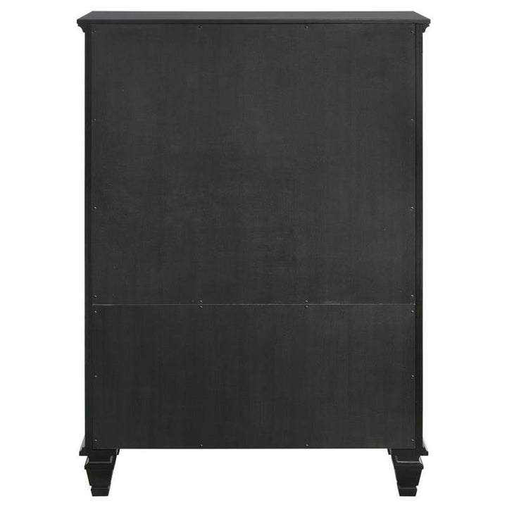 Sandy Beach Door Chest with Concealed Storage Black (201328)