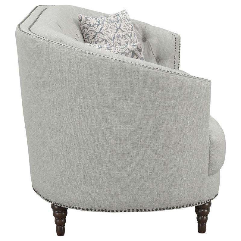 Avonlea Upholstered Tufted Living Room Set Grey (505641-S2)