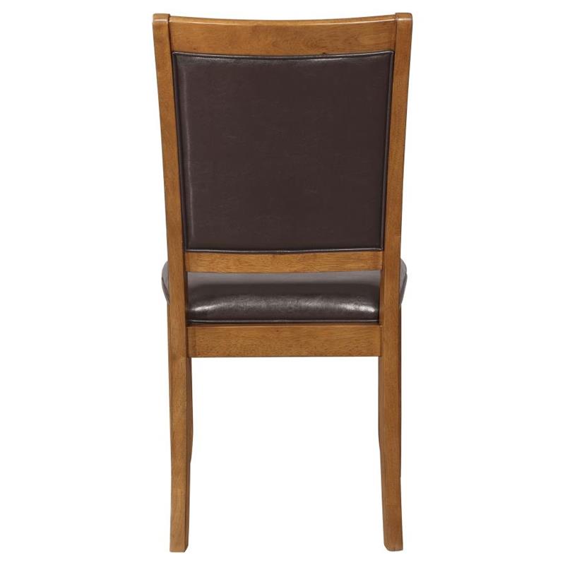 Nelms Upholstered Side Chairs Deep Brown and Dark Brown (Set of 2) (102172)