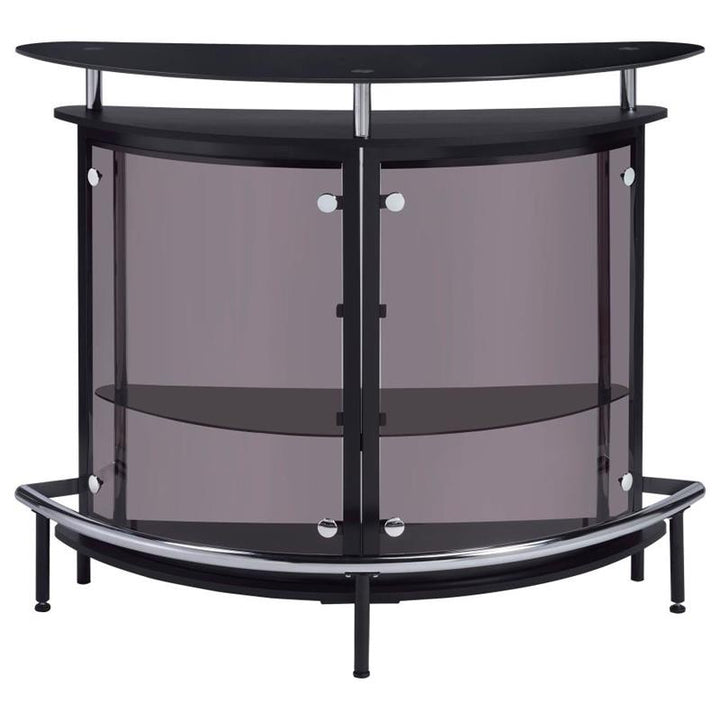 Amarillo 2-tier Bar Unit Black and Chrome (101065)