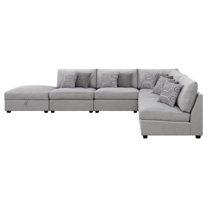 Cambria 6-piece Upholstered Modular Sectional Grey (551511-S6A)