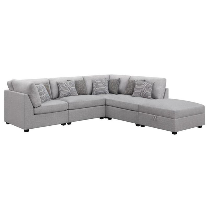 Cambria 5-piece Upholstered Modular Sectional Grey (551511-S5B)