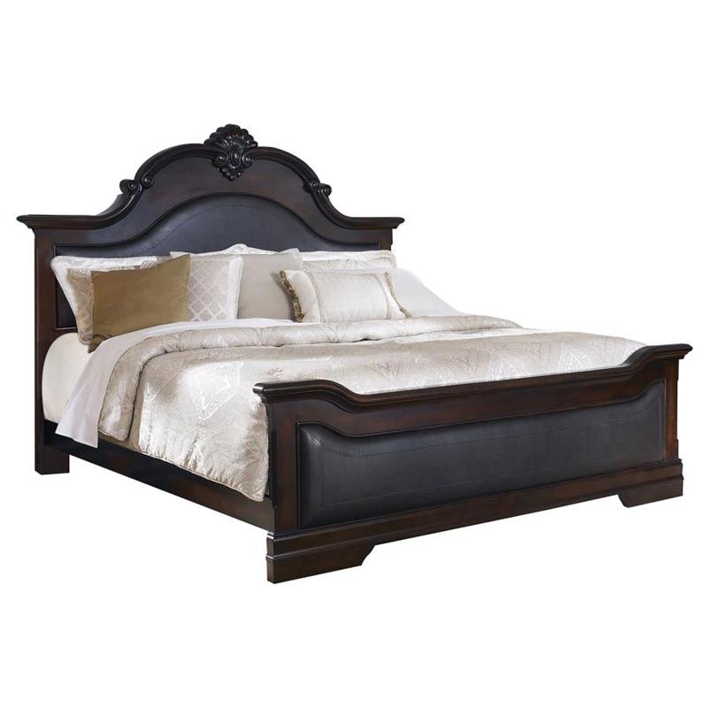 Cambridge Carved Bedroom Set Cappuccino (203191Q-S5)