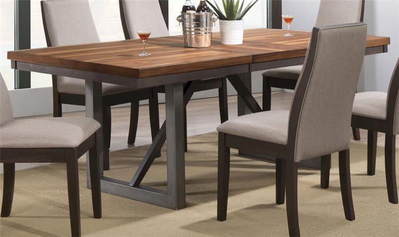 Spring Creek Dining Table with Extension Leaf Natural Walnut (106581)
