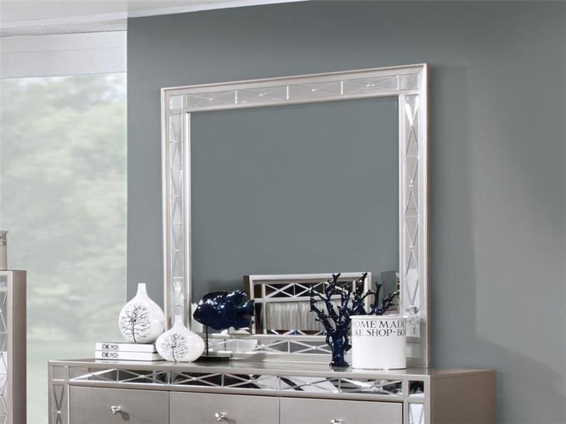 Leighton Beveled Dresser Mirror Metallic Mercury (204924)