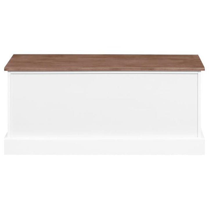 Alma 3-drawer Storage Bench Weathered Brown and White (911196)