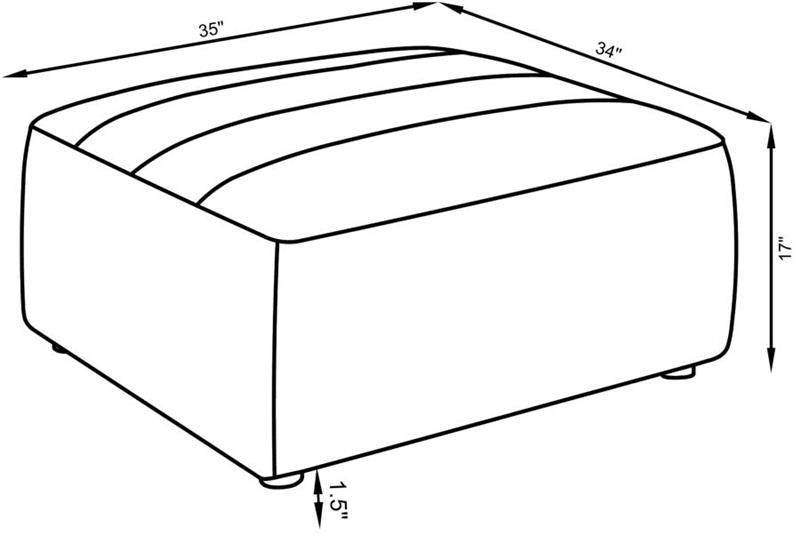 Sunny Upholstered Ottoman Natural (551623)