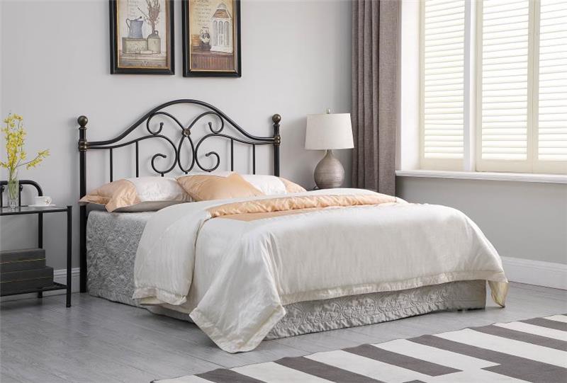 Bailey Queen / Full Metal Headboard Black and Bronze (300182QF)