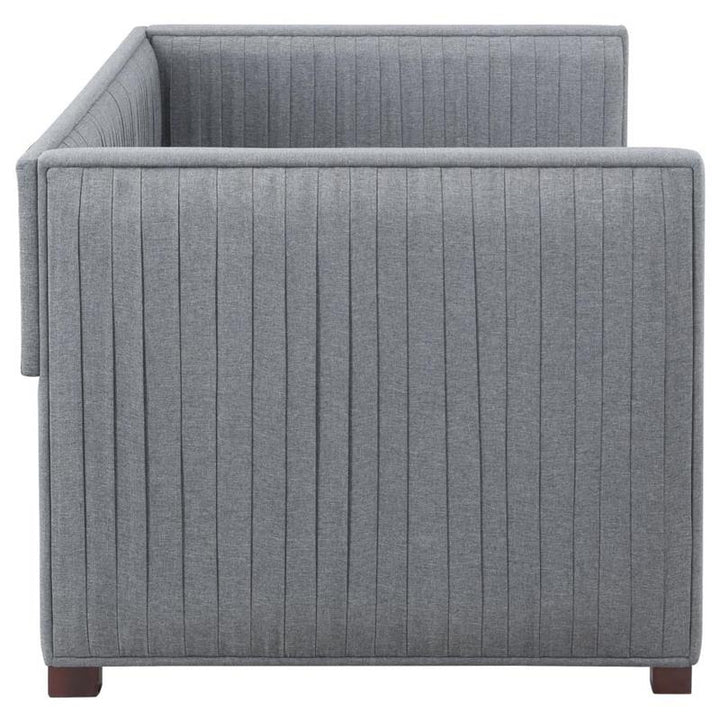 Brodie Upholstered Twin Daybed with Trundle Grey (300554)
