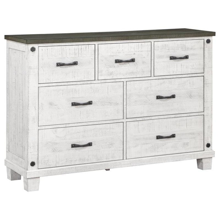 Lilith 4-piece Queen Bedroom Set Distressed Grey and White (224471Q-S4)