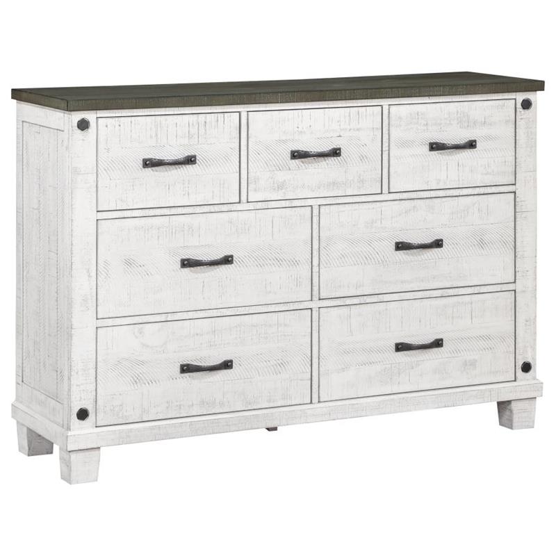 Lilith 5-piece Queen Bedroom Set Distressed Grey and White (224471Q-S5)