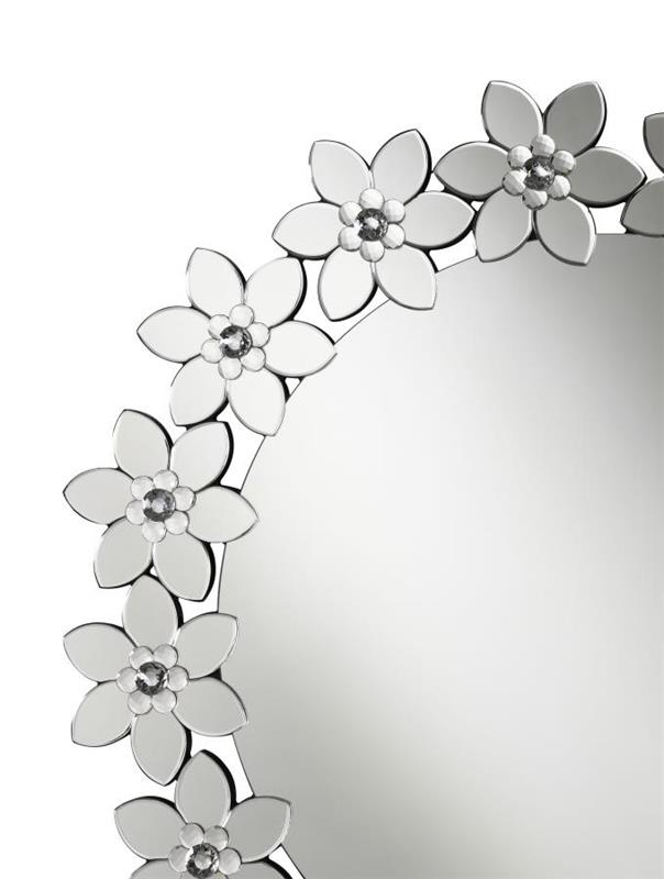 Cordelia Round Floral Frame Wall Mirror (961622)