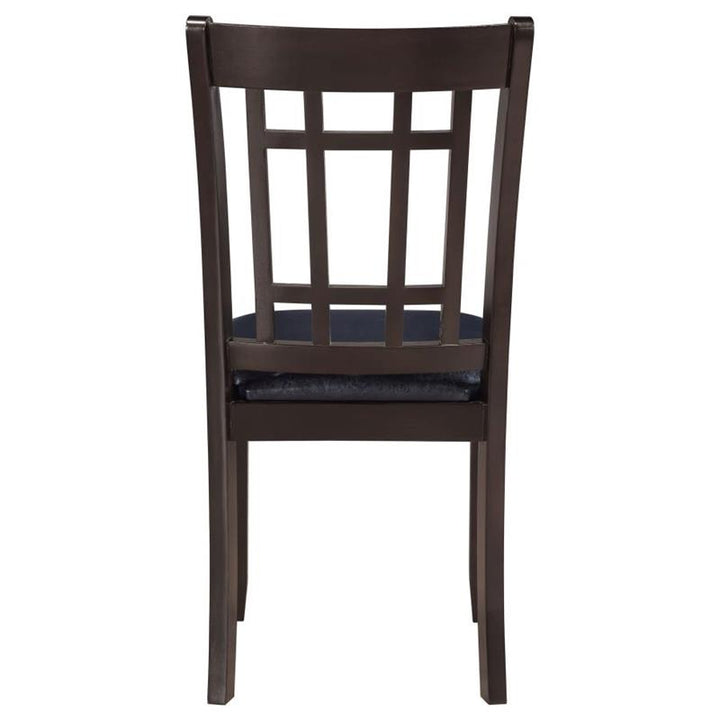 Lavon Padded Dining Side Chairs Espresso and Black (Set of 2) (102672)