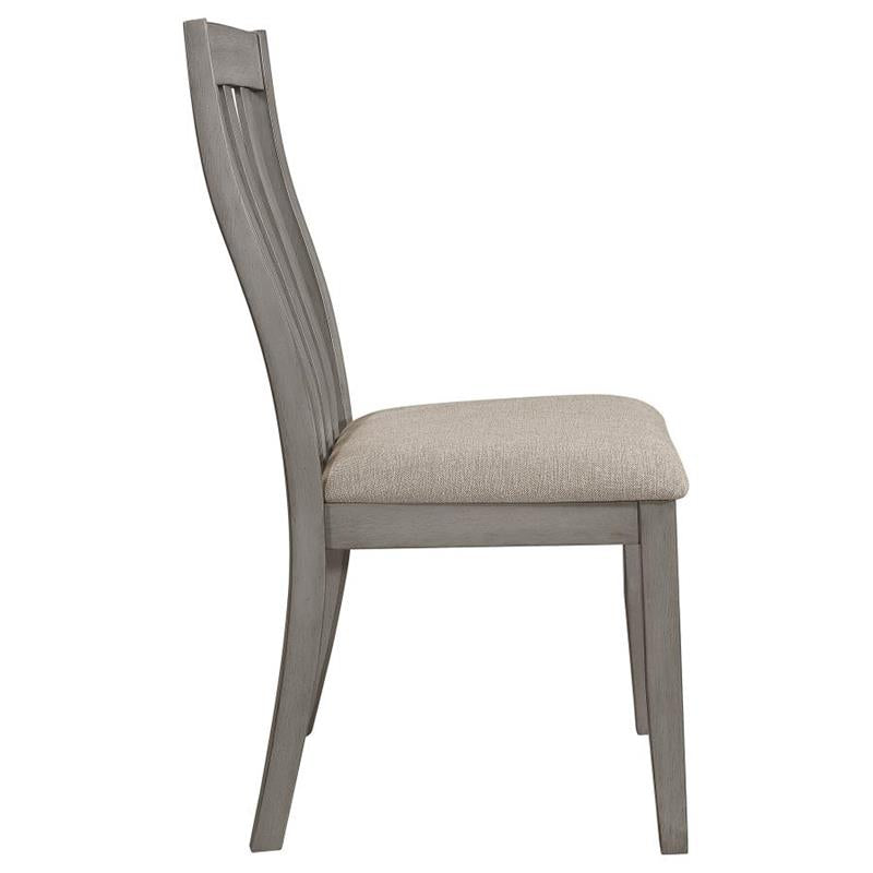 Nogales Slat Back Side Chairs Coastal Grey (Set of 2) (109812)