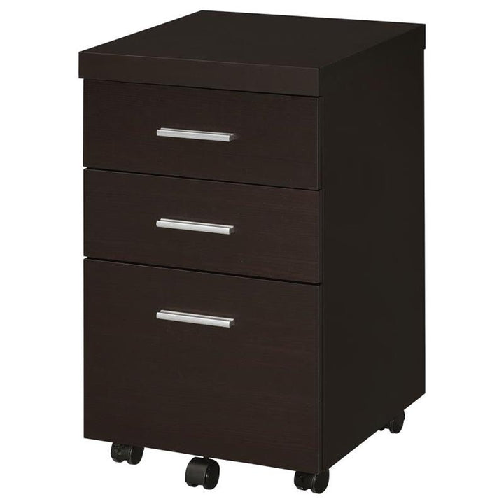 Skeena 3-drawer Mobile Storage Cabinet Cappuccino (800903)